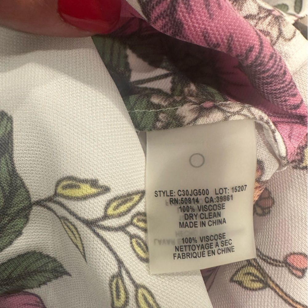 Elie Tahari Wylie Floral Sleeveless Blouse Top Size Women's Medium - Picture 8 of 11